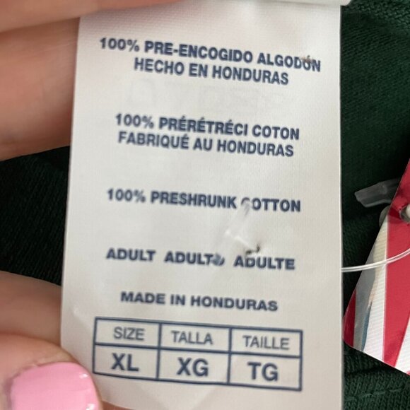 North Dakota State University Bison SS CNeck Cotton T Shirt Green Yel Sz XL NWT - Picture 7 of 10